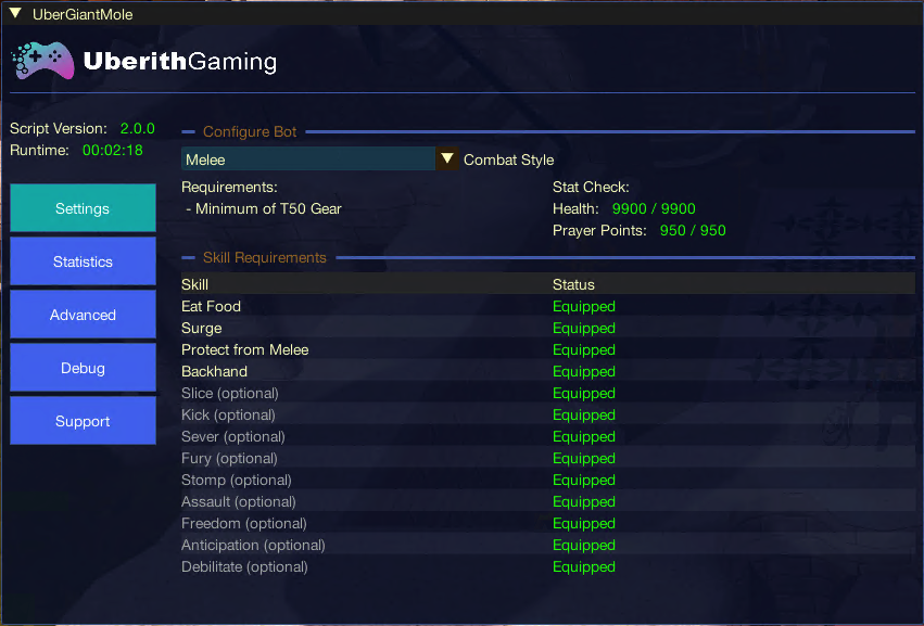 Melee Example