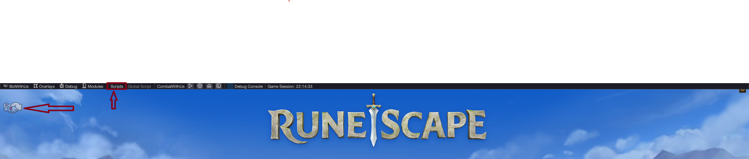 Open the overlay and click Scripts