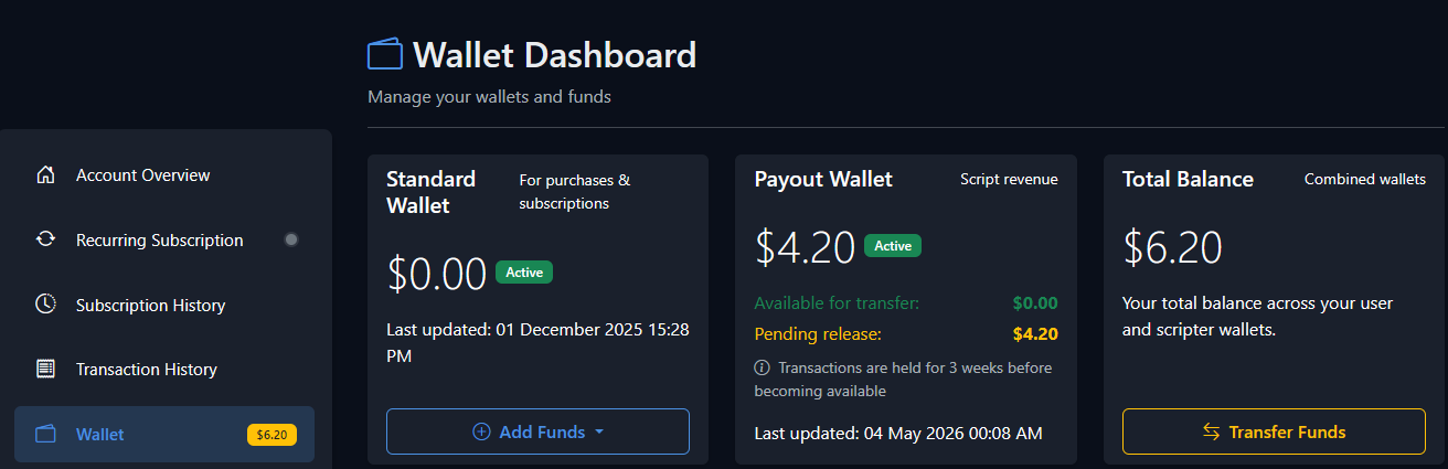 Add funds to your wallet