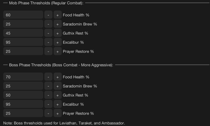 Consumables Settings