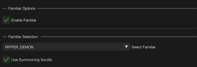 Familiar Settings